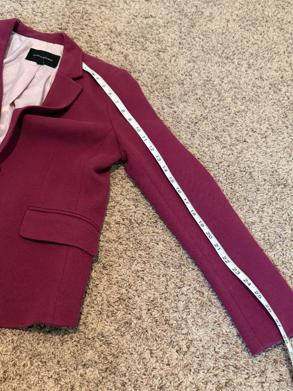 Banana Republic Factory Berry Polka Dot Blazer Size 6 - Picture 12 of 12